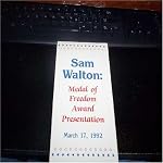 Sam Walton: Medal of Freedom Award Presentation (March 17, 1992) (VHS) book cover