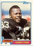 1981 Topps # 329 Kenny King Oakland Raiders Football Card - In Protective Screwdown Display Case!