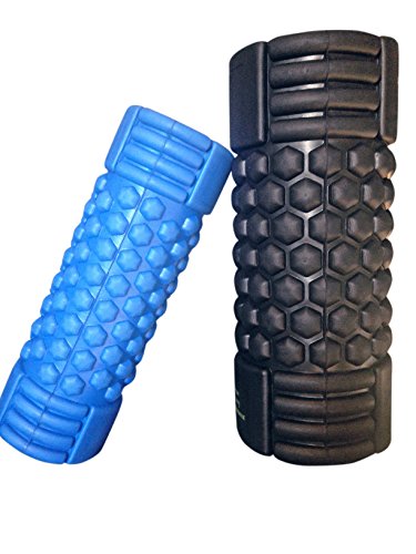 Best Foam Rollers For Pain Relief Physical Therapy Athletic Performance 2 in 1 Includes Travel Size Roller Used For Trigger Point Deep Tissue Self Massage Recovery and Performance