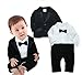 EGELEXY Baby Boys Tuxedo Wedding Romper and Jacket 2-pc Formal Wear Suit