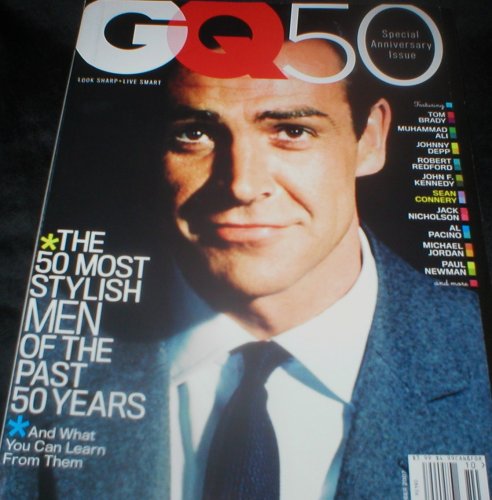 Gentlemen's Quarterly GQ Magazine October 2007 50th Anniversary Sean Connery (Single Back Issue)