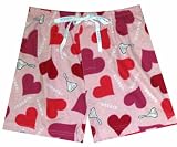 Hersheys Hearts and Kisses Pink Sleep Shorts for women