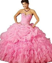 Girls Cap Sleeves  Lace  Ball Gown Prom Dress/Quinceanera Dress 