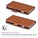 TUCCH iPhone 6s Plus Case, Leather Case for iPhone 6s Plus / iPhone 6 Plus (5.5 inch), Wallet Cases Folio Book Cover with Kickstand Credit Card Holder, Cash Clip, Magnetic Closure, Brown with Blue