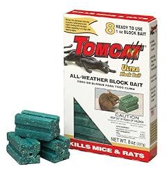 Tomcat 100-31239-9 8-Count All Weather Rat Killer Ultra Block Bait, 1-Ounce