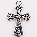 12pcs Charms Vintage Silver Cross Alloy Findings