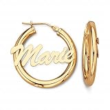 JCPenney 10K Personalized Name Hoop Earrings
