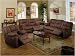 3pc Chocolate Brown Microfiber Motion Recliner Loveseat Sofa Set