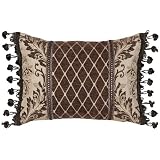 Brown and Antique Gold Brocade 13 x 18 Broderick Pillow by Jennifer Taylor