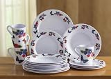 16 Piece Butterfly Melamine Dinnerware Set by Collections Etc