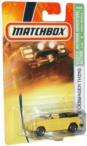 Mattel Matchbox 2007 MBX Outdoor Adventure 1:64 Scale Die Cast Metal Car # 76 - Yellow Convertible 1975 Volkswagen Thing