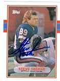 Steve Tasker Autographed/Hand Signed Football Card (Buffalo Bills) 1989 Topps Traded #65T