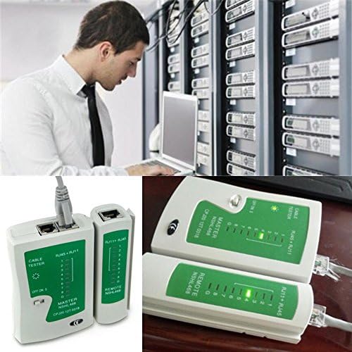 Flagwen RJ45 RJ11 RJ12 CAT5 CAT 6 UTP Network Lan Cable Tester Tool with Carry Case