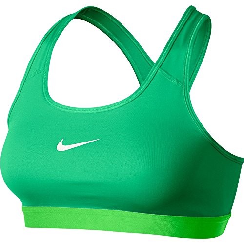 Nike Womens Pro Classic Bra (Medium, SPRING LEAF/VOLTAGE GREEN/WHITE)