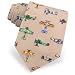 Vintage US Warplanes Tie by Alynn Novelty - Tan/taupe Silk