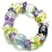 Amulet Tumbled Fluorite Crystals with Peridot, Citrine Amethyst Chips Aura Protection Powers Gemstone Bracelet