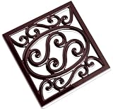 DII Square Scroll Cast Iron Trivet Set of 2