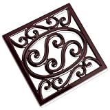 DII Square Scroll Cast Iron Trivet Set of 2