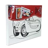 Eigenschaften Dereze / Disney Cars 2er-Bastel-Set Canvas Lightning McQueen Groesse: 24 x 18 cm Farbe: weiss Lieferumfang: Malvorlage , 12 Wasserfarben, 2 Malvorlagen