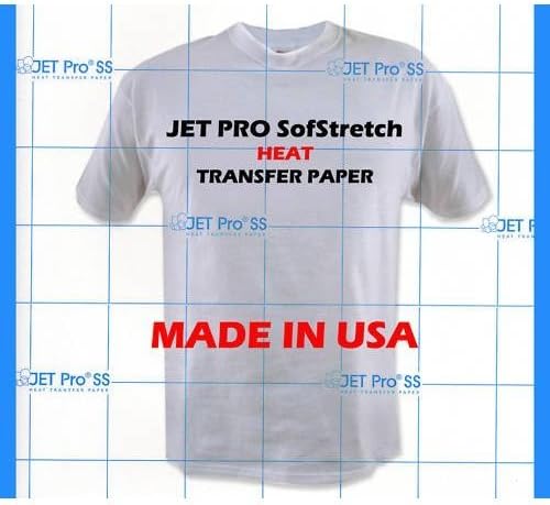 Jet-pro Iron on Inkjet Heat Transfer Paper 8.5x11 - 10 Sheets- Neenah