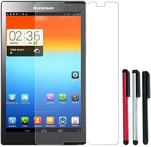 BIRUGEAR Lenovo Tab S8-50 Screen Protector, Premium HD Crystal Clear LCD Screen Protector + 3 Universal Stylus for Lenovo TAB S8 Wideview 8'' Android Table ( S8-50 - 59426767 )