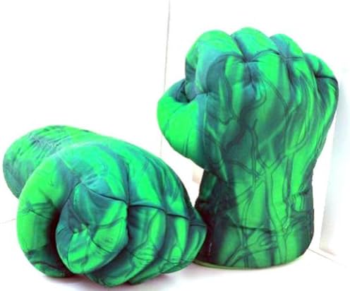 Worldwidesale New Green 10" Hulk Boxing Gloves Soft Toy Best Birthday and Christmas Funny Gift for Children