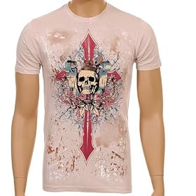Ring of Fire Holy Cross and Skull 100% Cotton Adult T-Shirt