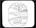 Decorated Mouse Pad with lighthouse, aspect, "black and white", vista, panorama, light, lamp, scene, seascape, Spain, ship, Europe, boat, prospect