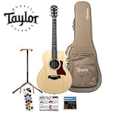 Taylor Guitars GS Mini Reduced Scale Grand Symphony Acoustic Guitar with Planet Waves/GO-DPS 16 Pick Sampler (#PW-SAMPLER), D'Addario Strings & Ultra Stand
