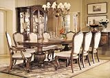 American Drew 132-636/637/744R Grand Revival Russet Double Pedestal Dining Table Set With Splat Back