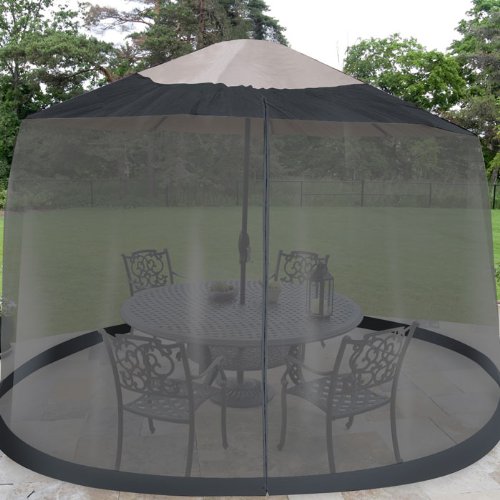 Outdoor Umbrella Table Screen Black Huge Discount Canopies Shade