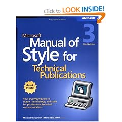 Microsoft® Manual of Style for Technical Publications, Third Edition (Bpg-Other)