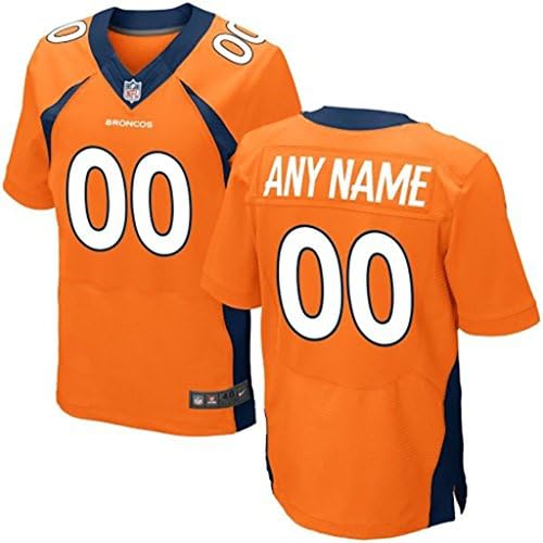 Man Denver Broncos Customized Elite-orange Jersey Size 56