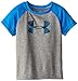 Under Armour Baby-Boys Infant Raglan Velocity Big Logo Short Sleeve Gray