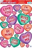 Valentine Candy Heart Glass Clings 12in. x 17in. Sheet 1/Pkg