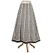 Paneled Black And Beige Print Long Skirt (Petite, Tall & Misses Sizes XS-3X)