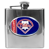 Philadelphia Phillies 6oz Stainless Steel Flask MLB Baseball (Available Engraved)