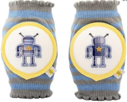 Crawlings Baby & Toddler Knee Pads (Silver Screen Robot)