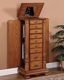 Powell Nostalgic Oak Jewelry Armoire