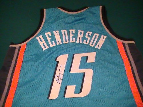 GERALD HENDERSON SIGNED AUTOGRAPHED CHAROLOTTE BOBCATS JERSEY W/ HOLOGRAM + COA