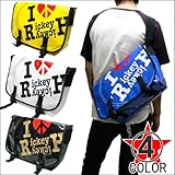I LOVE Rickey Hickeyロゴプリントメッセンジャーバッグ