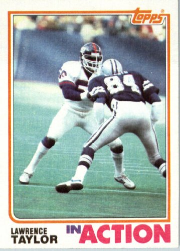 1982 Topps # 435 Lawrence Taylor New York Giants Football Card - In Protective Screwdown Display Case!