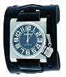 Nemesis #WXB029K Men's Premium Extra Wide Leather Strap Russian Diver Biker Watch