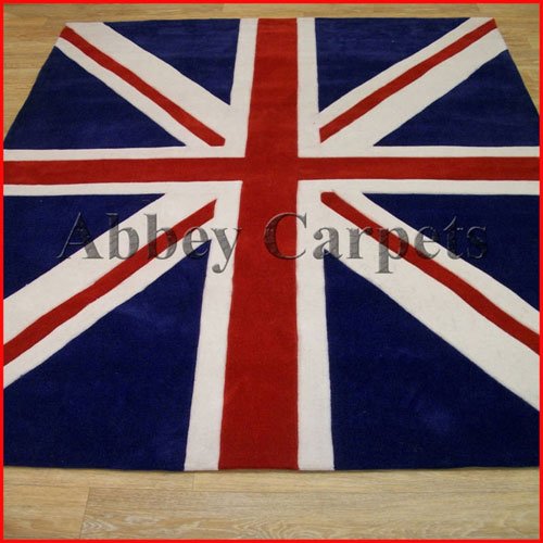 Patriot Union Jack Rug Red White Blue 110 x 160cm