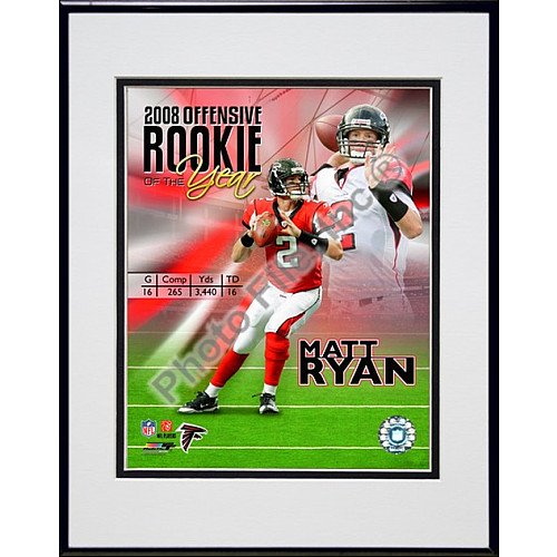 Photo File Atlanta Falcons Matt Ryan 2008 Offensive Rookie of the Year Framed Photo