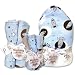 Rockets Bouquet Set - All 3 Bouquets - Hooded Towel (# 101976) And 5 Pack Of Wash Cloths (# 101975) And 4 Pack Of Burp Cloths (# 101974)