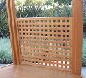 10 Foot Western Red Cedar Square Lattice Wall Panel with Exterior Stain for 10 Foot Hexagon Gazebo - RCAPG10X12LPS-PS