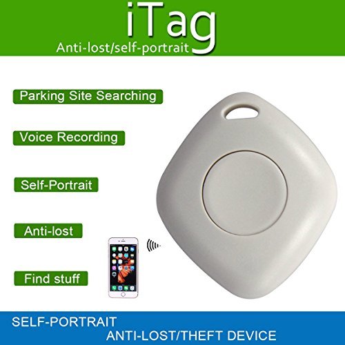 Portable Smart Wireless Tracker Anti-lost Device GPS Locator Finder Key Phone Bag Pets Child Tracker Remote Camera Control With Recording Funtion White