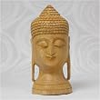 Hand Carved Md Buddha Head Statue with Circles - Free Shipping