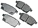 Akebono ACT1259 Proact Ultra Premium Ceramic Disc Brake Pad kit, GREY